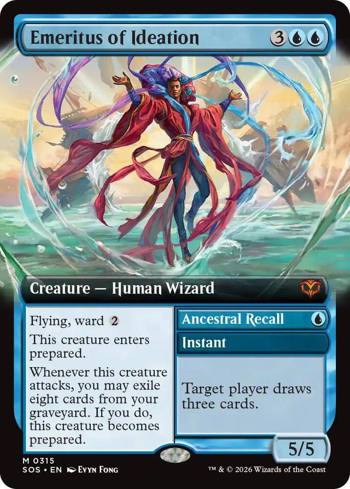 Emeritus of Ideation // Ancestral Recall 315 (Secrets of Strixhaven)  - Extended Art | Good Games Modbury