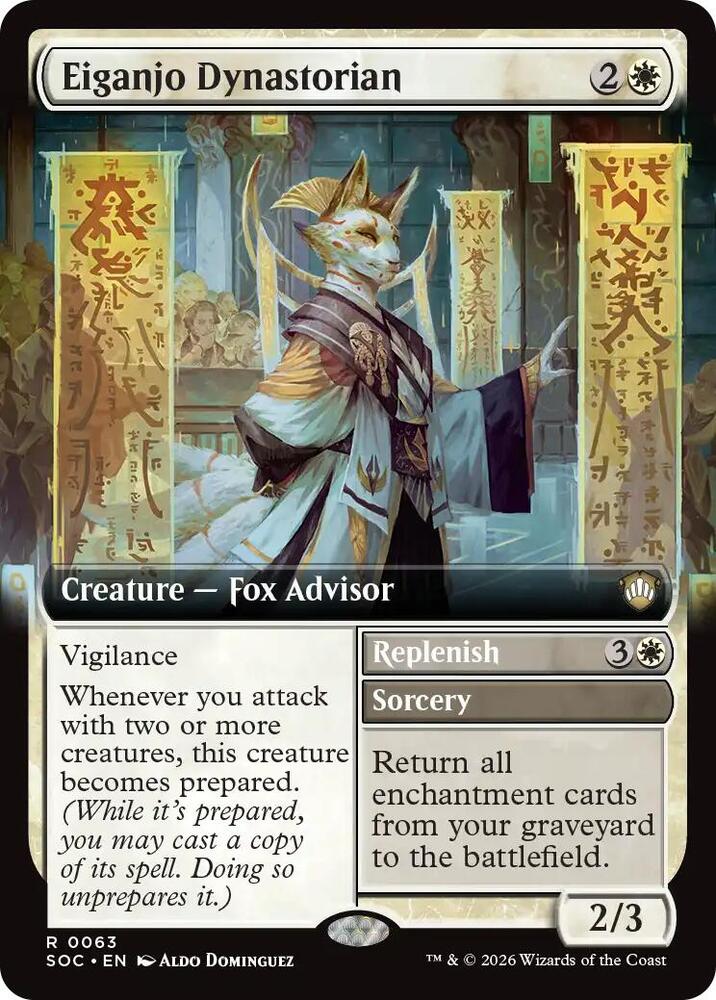 Eiganjo Dynastorian // Replenish 63 (Commander: Secrets of Strixhaven)  - Extended Art | Good Games Modbury