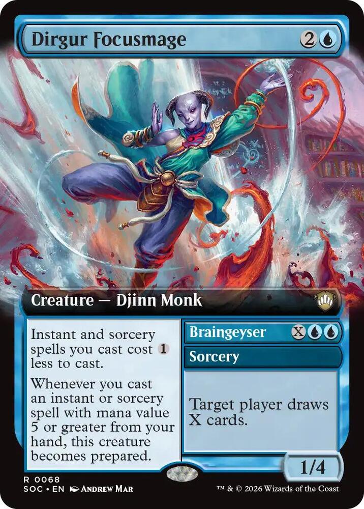 Dirgur Focusmage Extended Art 68 (Commander: Secrets of Strixhaven)  - Extended Art | Good Games Modbury