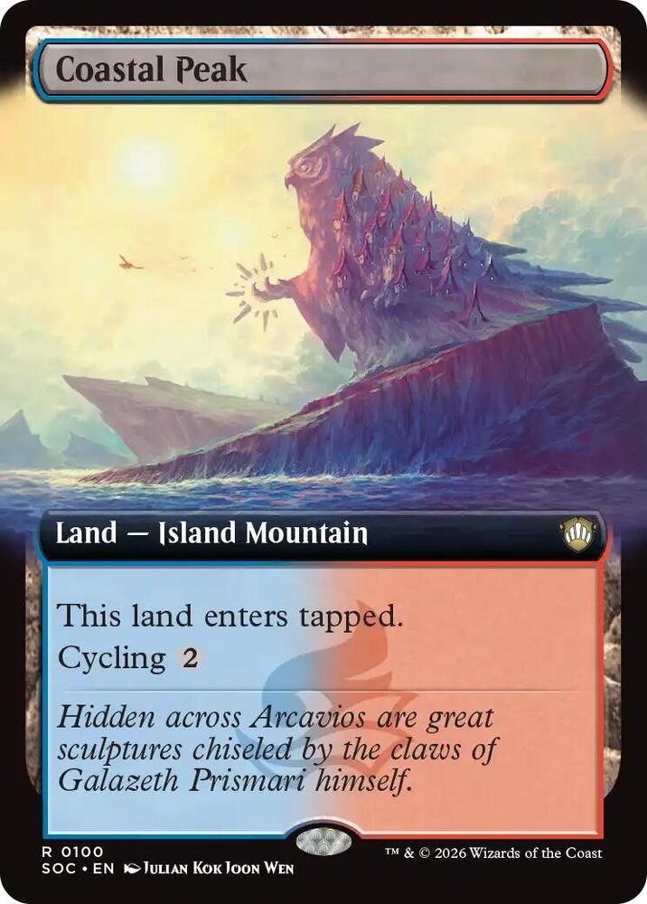Coastal Peak 100 (Commander: Secrets of Strixhaven)  - Extended Art | Good Games Modbury