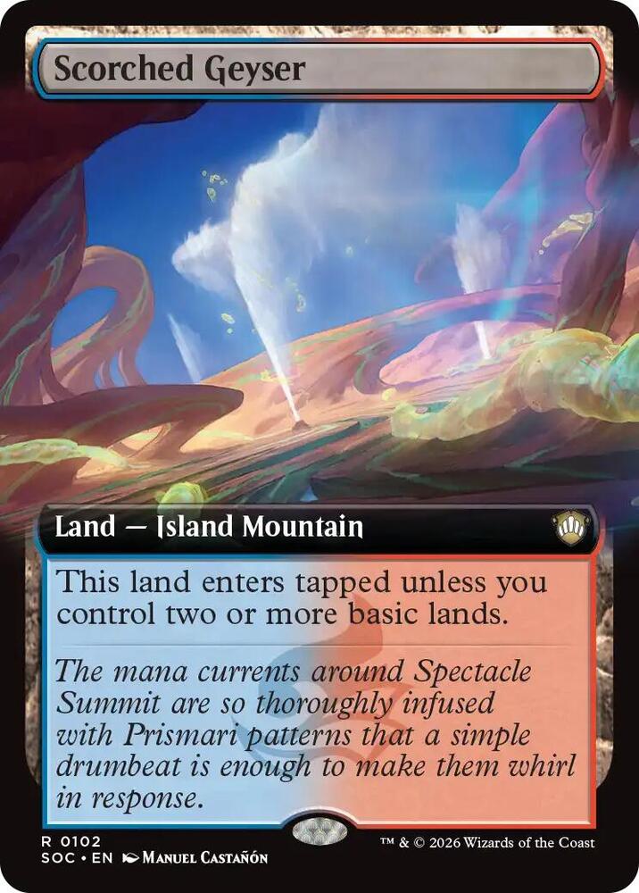 Scorched Geyser 102 (Commander: Secrets of Strixhaven)  - Extended Art | Good Games Modbury
