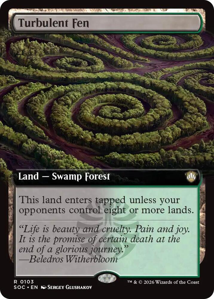 Turbulent Fen 103 (Commander: Secrets of Strixhaven)  - Extended Art | Good Games Modbury