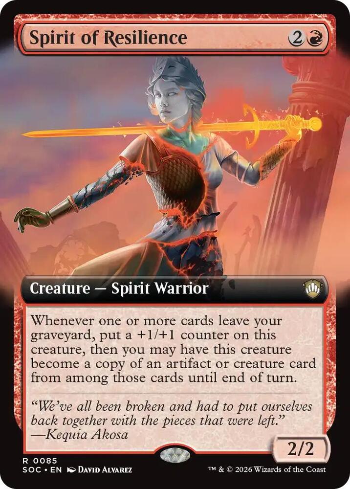 Spirit of Resilience 85 (Commander: Secrets of Strixhaven)  - Extended Art | Good Games Modbury