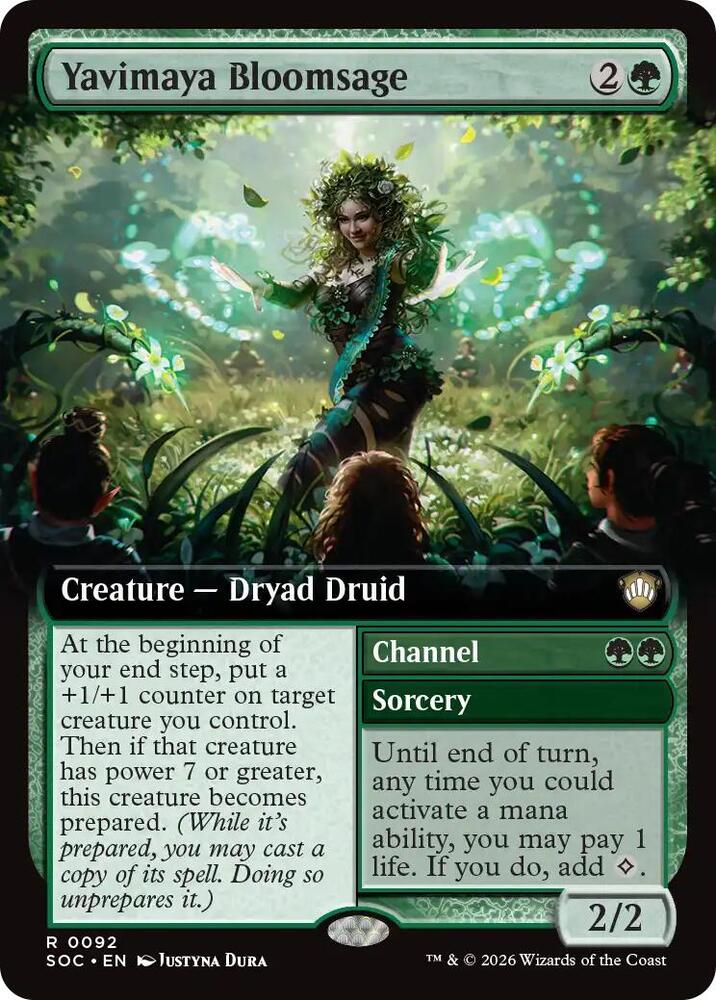 Yavimaya Bloomsage Extended Art 92 (Commander: Secrets of Strixhaven)  - Extended Art | Good Games Modbury