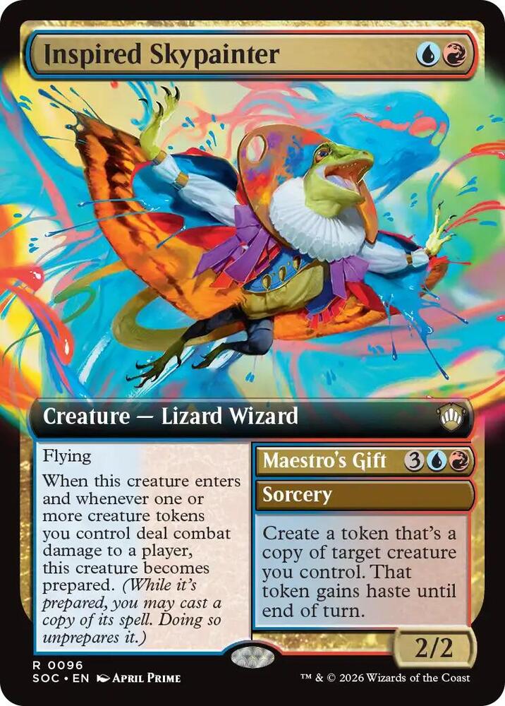 Inspired Skypainter // Maestro's Gift 96 (Commander: Secrets of Strixhaven)  - Extended Art | Good Games Modbury