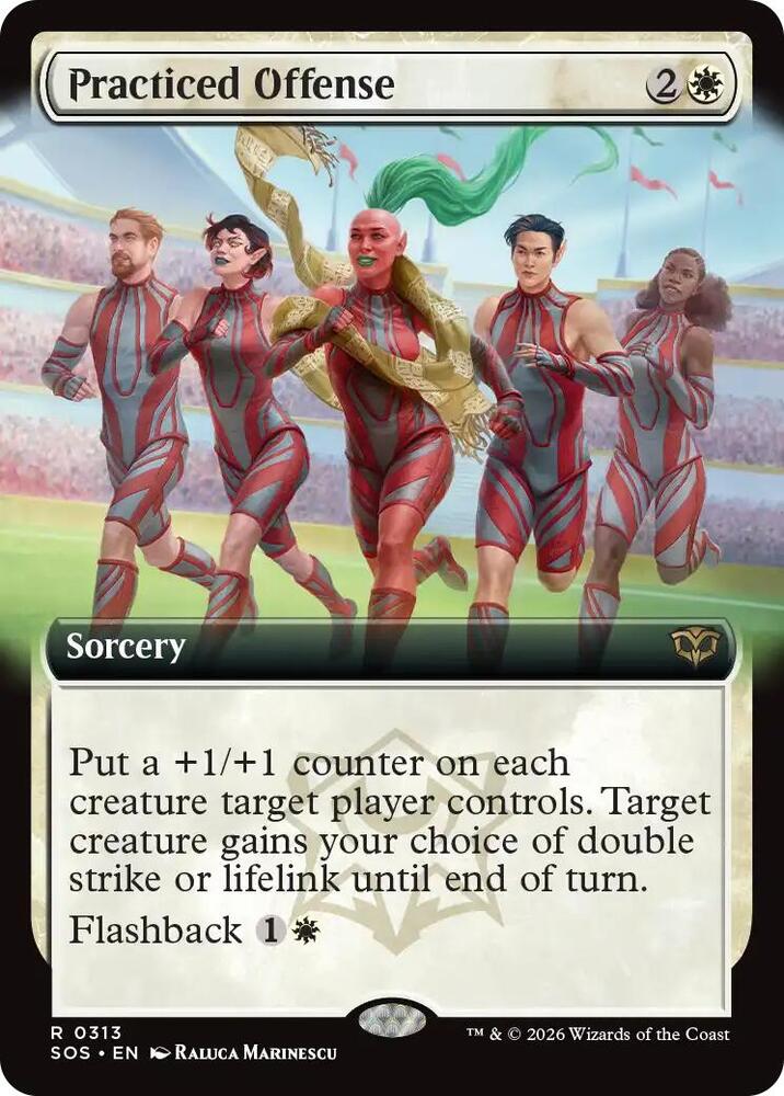 Practiced Offense 313 (Secrets of Strixhaven)  - Extended Art Foil | Good Games Modbury