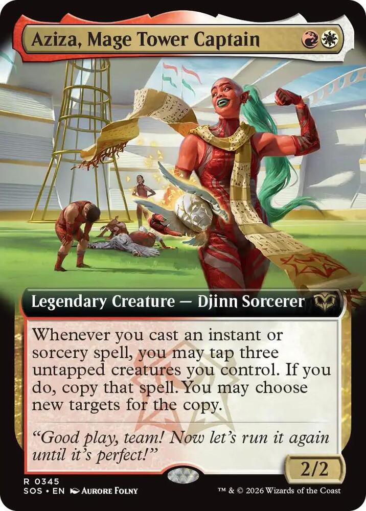 Aziza, Mage Tower Captain 345 (Secrets of Strixhaven)  - Extended Art | Good Games Modbury