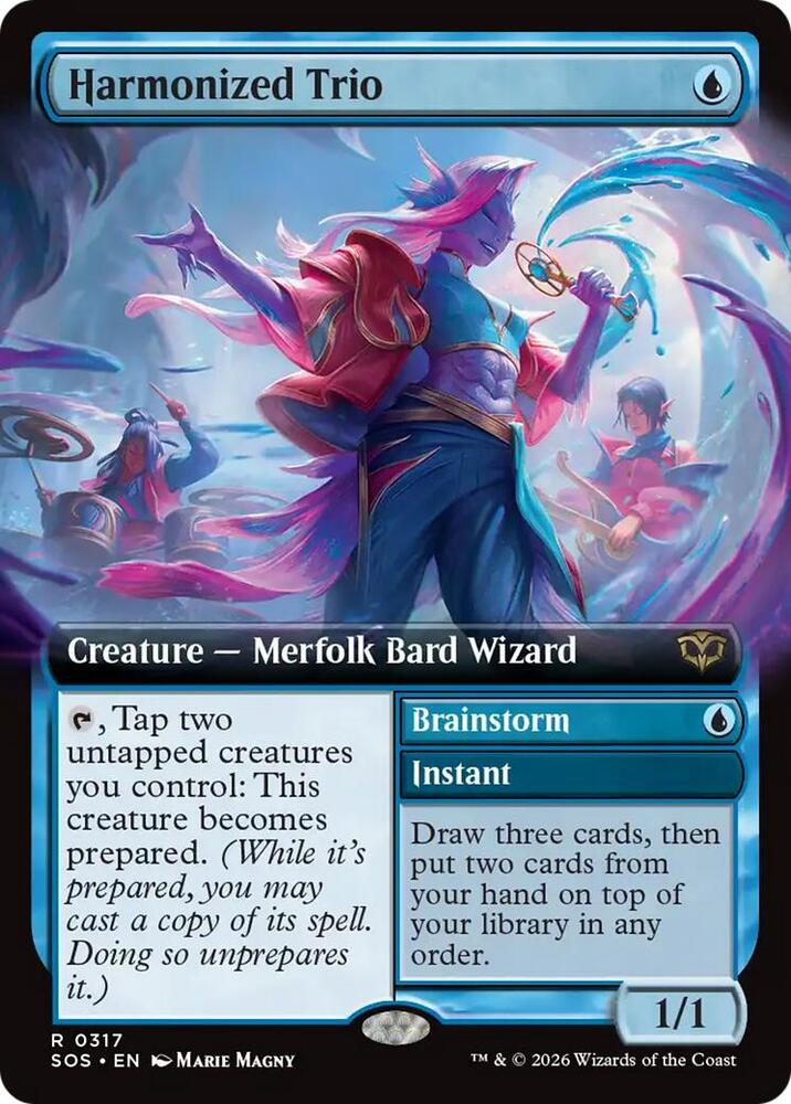 Harmonized Trio // Brainstorm 317 (Secrets of Strixhaven)  - Extended Art | Good Games Modbury