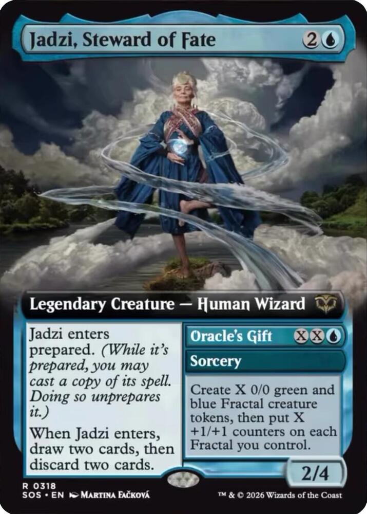 Jadzi, Steward of Fate // Oracle's Gift 318 (Secrets of Strixhaven)  - Extended Art Foil | Good Games Modbury