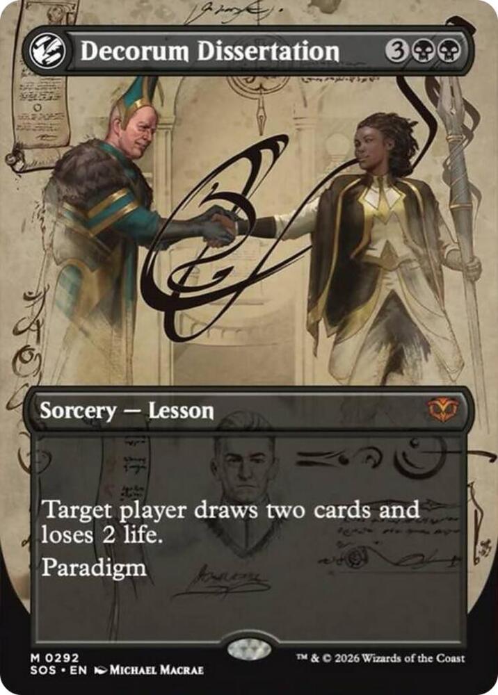 Decorum Dissertation 292 (Secrets of Strixhaven)  - Borderless Foil | Good Games Modbury