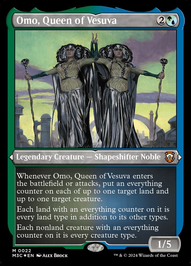 Omo, Queen of Vesuva (Display Commander Thick Stock) 145 (Commander: Modern Horizons 3)  - Foil | Good Games Modbury