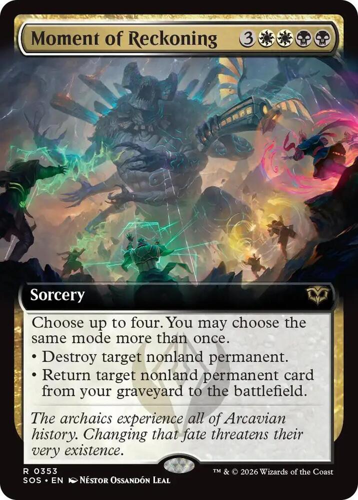 Moment of Reckoning 353 (Secrets of Strixhaven)  - Extended Art Foil | Good Games Modbury