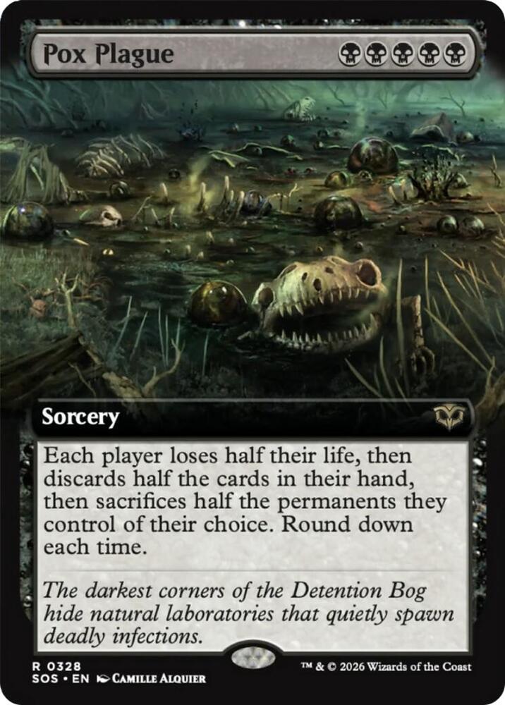 Pox Plague 328 (Secrets of Strixhaven)  - Extended Art Foil | Good Games Modbury