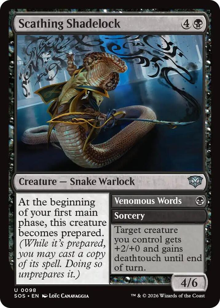 Scathing Shadelock // Venomous Words 98 (Secrets of Strixhaven)  - Foil | Good Games Modbury