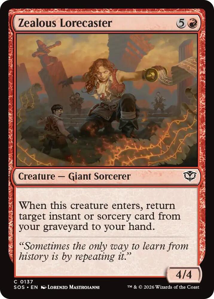 Zealous Lorecaster 137 (Secrets of Strixhaven)  - Foil | Good Games Modbury