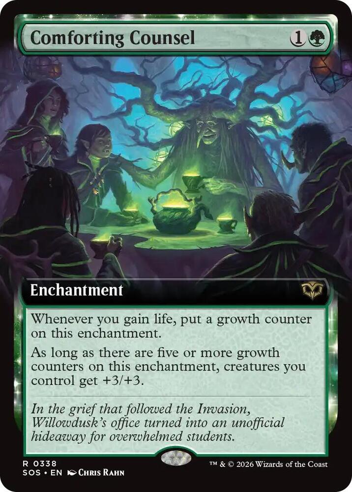 Comforting Counsel 338 (Secrets of Strixhaven)  - Extended Art Foil | Good Games Modbury