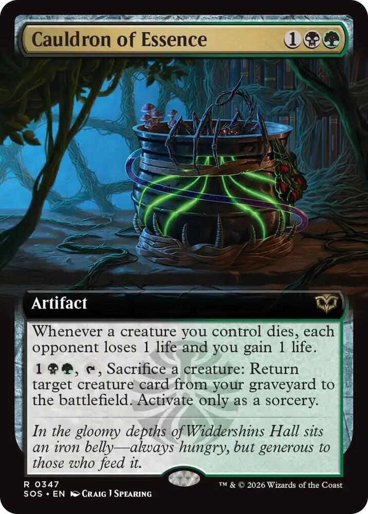 Cauldron of Essence 347 (Secrets of Strixhaven)  - Extended Art Foil | Good Games Modbury