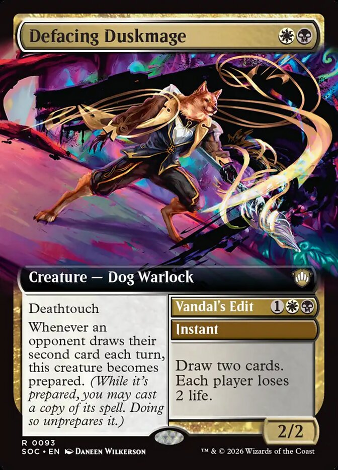 Defacing Duskmage 93 (Commander: Secrets of Strixhaven)  - Extended Art | Good Games Modbury