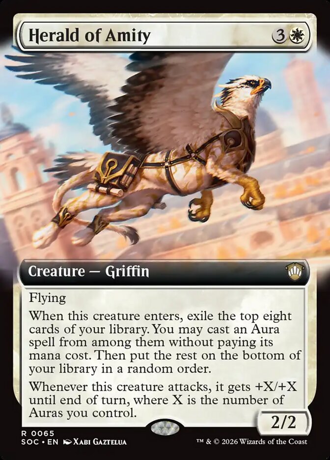 Herald of Amity 65 (Commander: Secrets of Strixhaven)  - Extended Art | Good Games Modbury