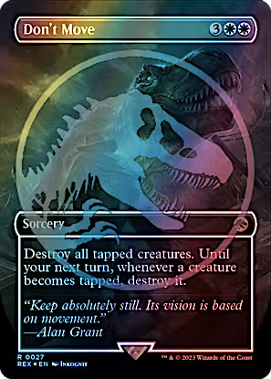 Don't Move 27/26 (Universes Beyond: Jurassic World Collection)  - Borderless Emblem Foil | Good Games Modbury