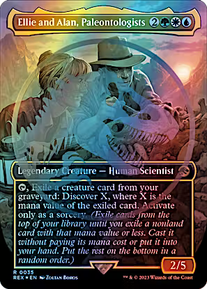 Ellie and Alan, Paleontologists 35/26 (Universes Beyond: Jurassic World Collection)  - Borderless Emblem Foil | Good Games Modbury