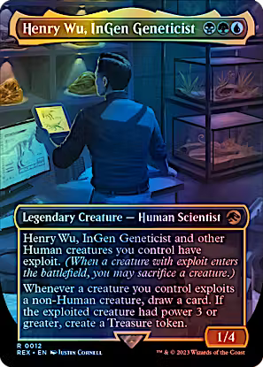 Henry Wu, InGen Geneticist 37/26 (Universes Beyond: Jurassic World Collection)  - Borderless Emblem Foil | Good Games Modbury