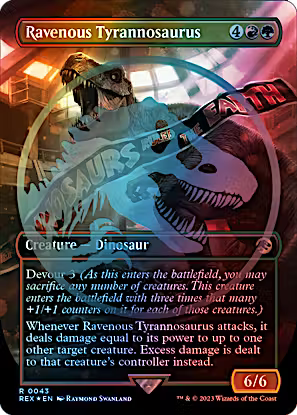 Ravenous Tyrannosaurus 43/26 (Universes Beyond: Jurassic World Collection)  - Borderless Foil | Good Games Modbury