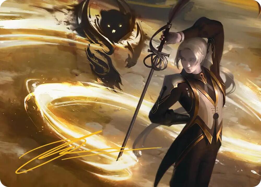 Rapier Wit Art Card Gold Stamped Signature 6 (Art Series: Secrets of Strixhaven)  | Good Games Modbury