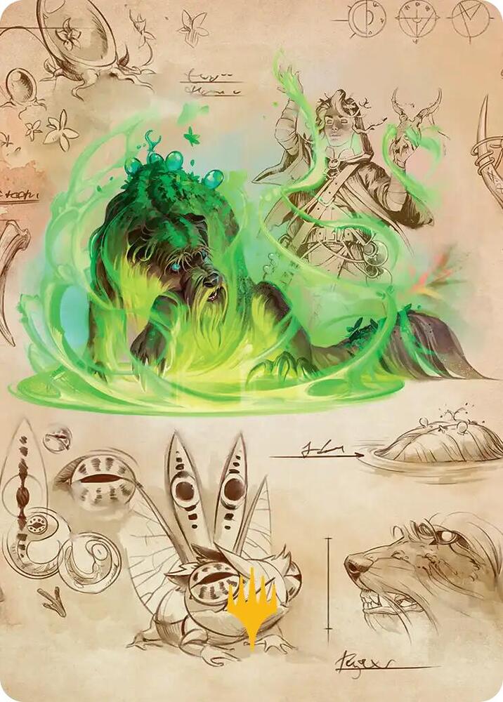 Germination Practicum Art Card Gold Stamped Planeswalker Symbol 32 (Art Series: Secrets of Strixhaven)  | Good Games Modbury