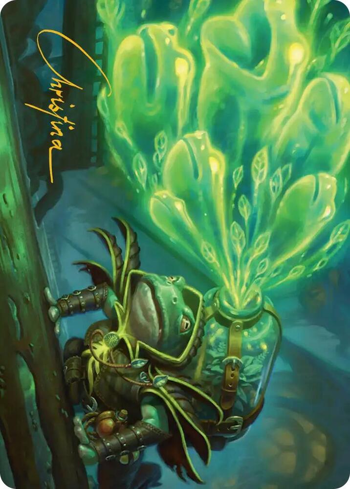 Burrog Barrage Art Card Gold Stamped Signature 15 (Art Series: Secrets of Strixhaven)  | Good Games Modbury