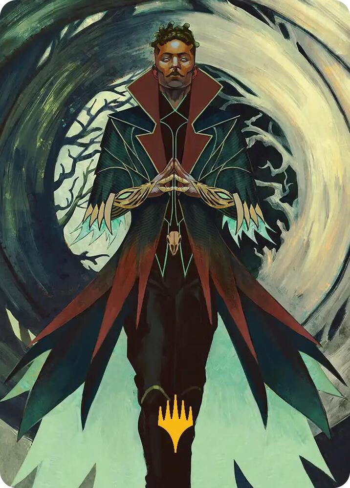 Professor Dellian Fel Art Card Gold Stamped Planeswalker Symbol 28 (Art Series: Secrets of Strixhaven)  | Good Games Modbury