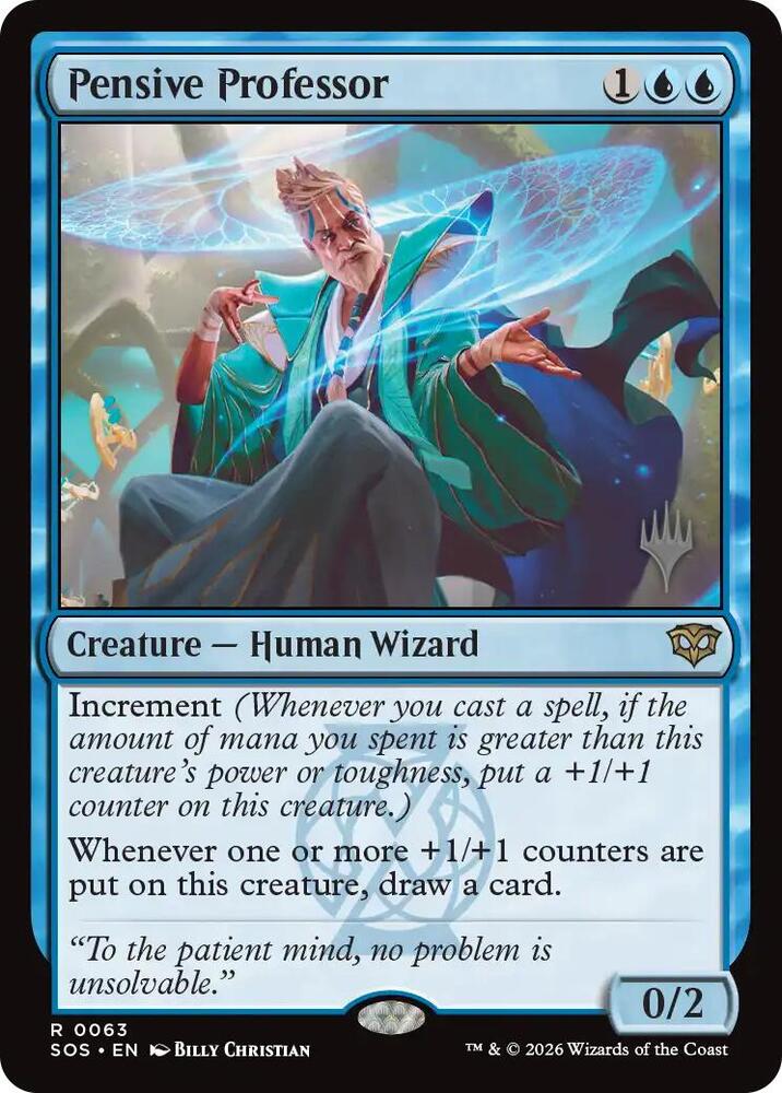 Pensive Professor 63 (Promo Pack: Secrets of Strixhaven)  - Foil | Good Games Modbury