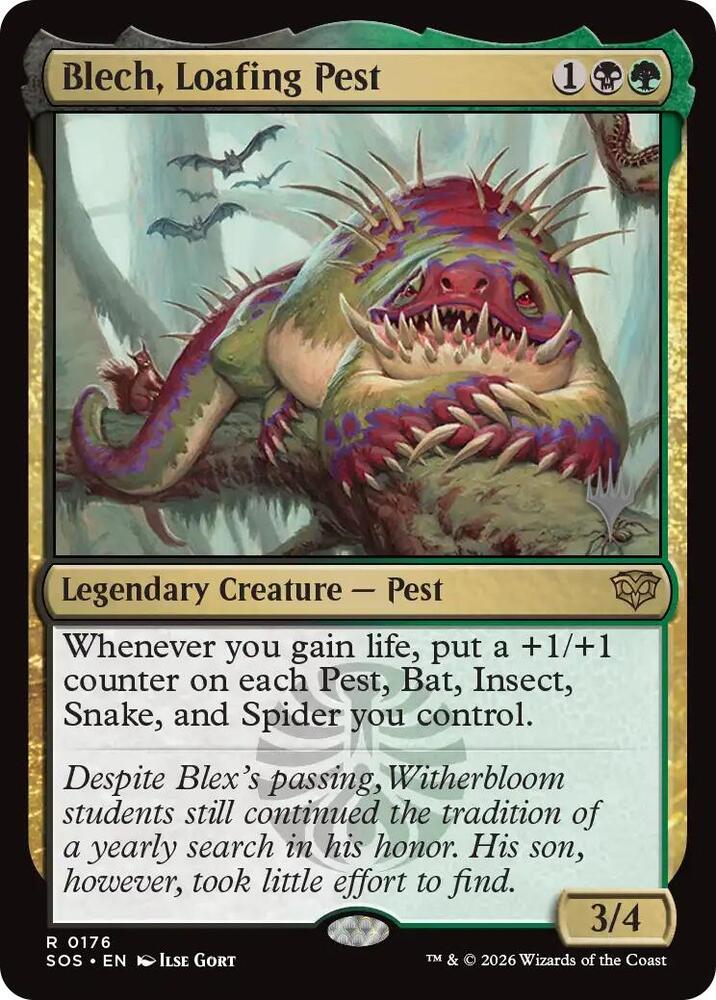 Blech, Loafing Pest 176 (Promo Pack: Secrets of Strixhaven)  - Foil | Good Games Modbury
