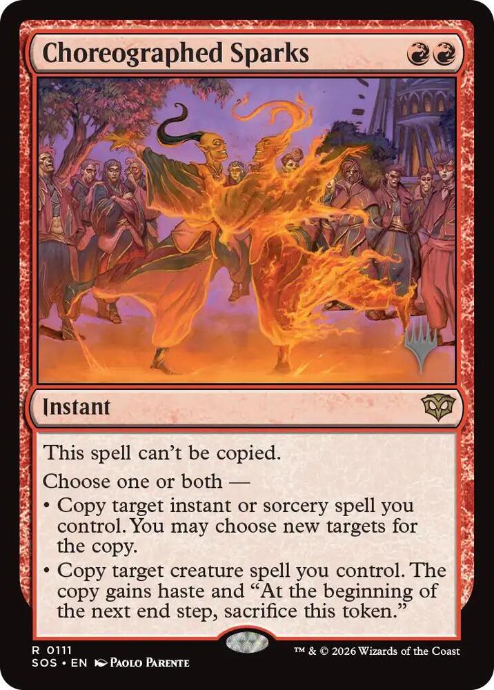 Choreographed Sparks 111 (Promo Pack: Secrets of Strixhaven)  - Foil | Good Games Modbury