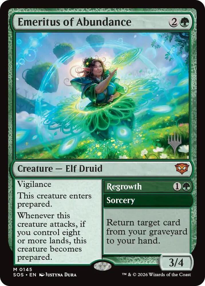 Emeritus of Abundance 145 (Promo Pack: Secrets of Strixhaven)  - Foil | Good Games Modbury