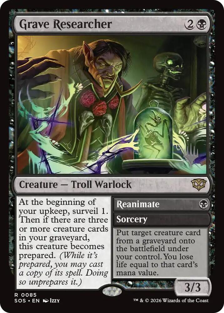 Grave Researcher 85 (Promo Pack: Secrets of Strixhaven)  - Foil | Good Games Modbury