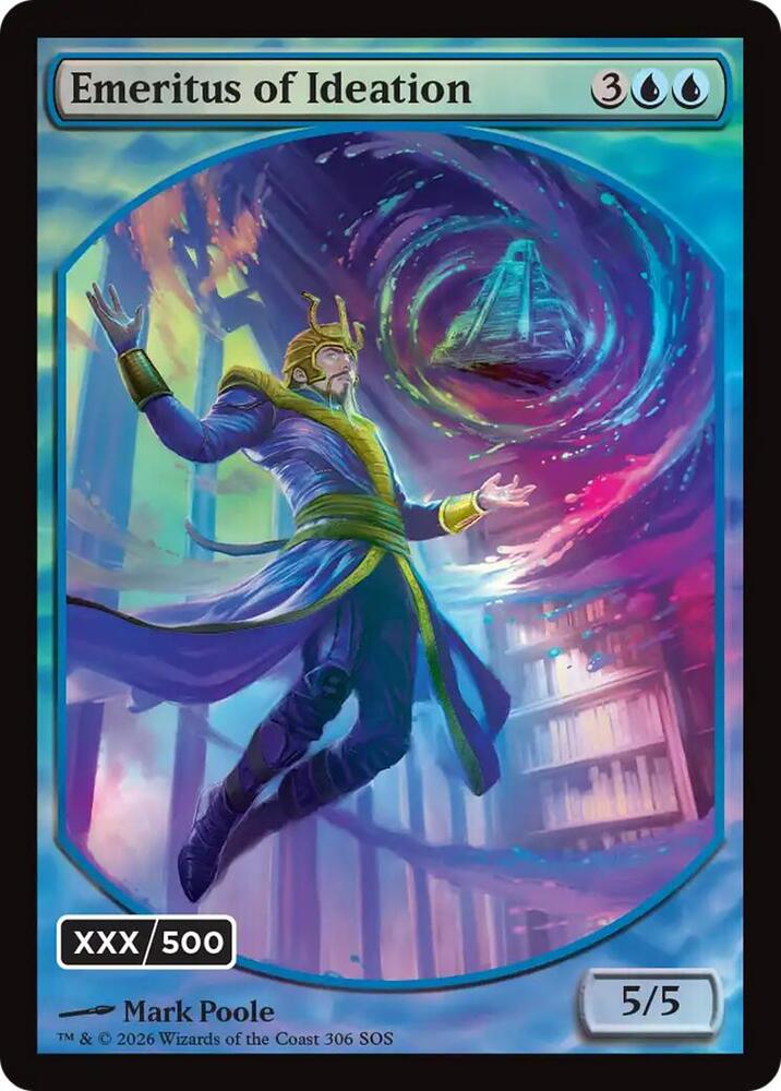 Emeritus of Ideation // Ancestral Recall Serialised 306 (Secrets of Strixhaven)  - Double Rainbow Foil | Good Games Modbury