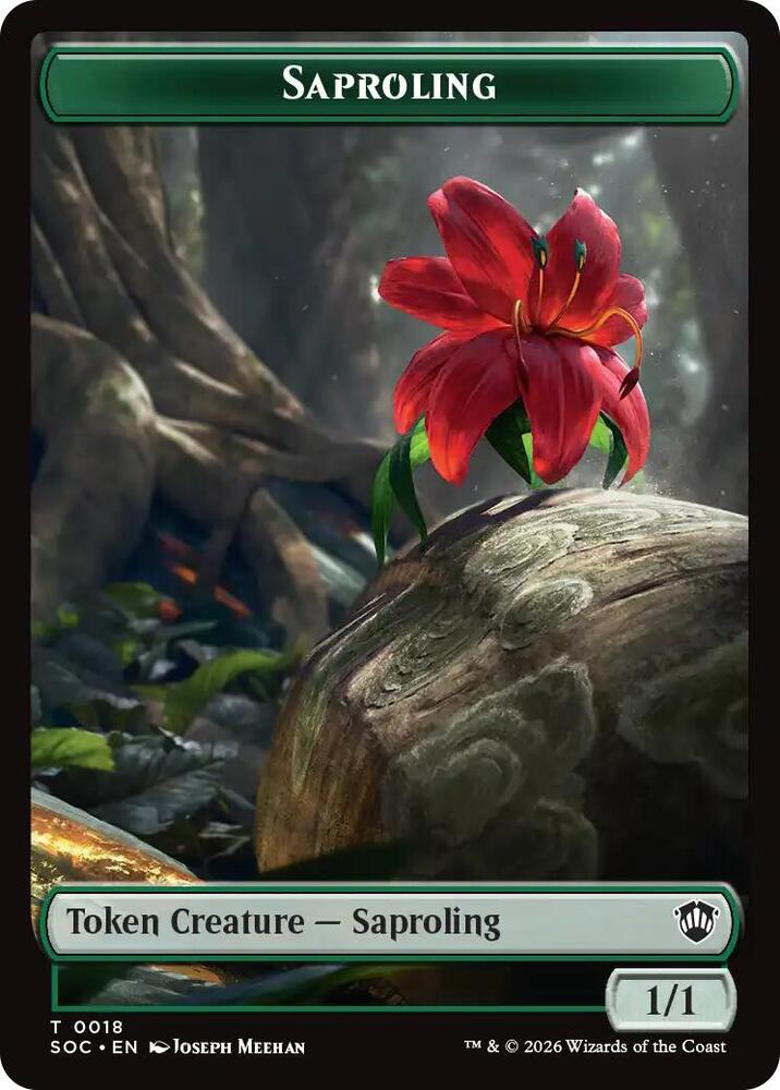 Saproling Pest 0023 Double Sided Token 18 // 23 (Commander: Secrets of Strixhaven)  - Foil | Good Games Modbury