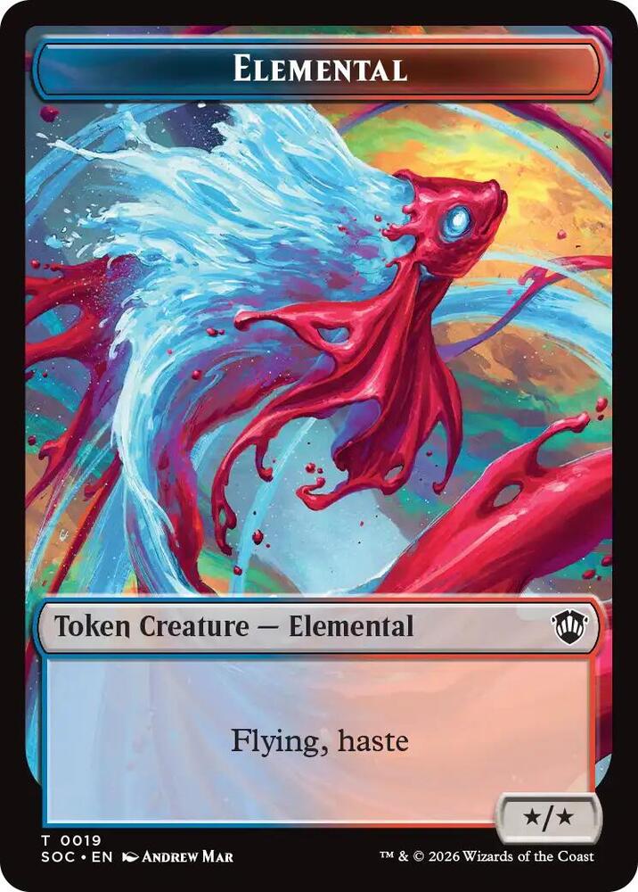 Elemental 0019 Copy Double Sided Token 19 // 1 (Commander: Secrets of Strixhaven)  | Good Games Modbury