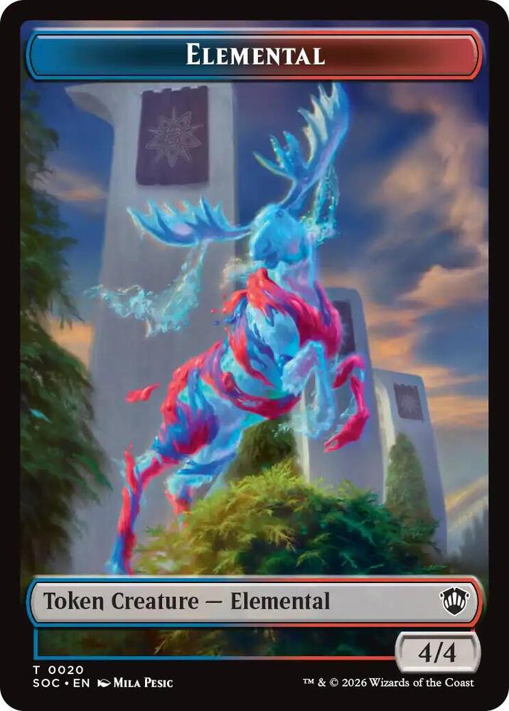 Elemental 0020 Treasure Double Sided Token 20 // 12 (Commander: Secrets of Strixhaven)  | Good Games Modbury