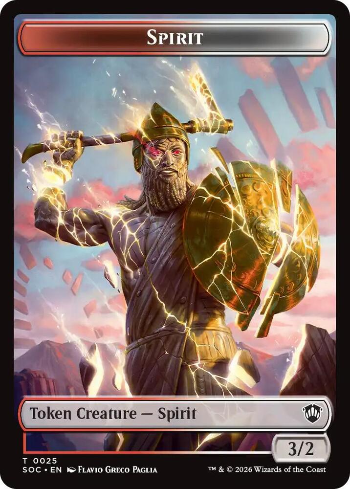 Spirit 0025 Rogue Double Sided Token 25 // 10 (Commander: Secrets of Strixhaven)  - Foil | Good Games Modbury