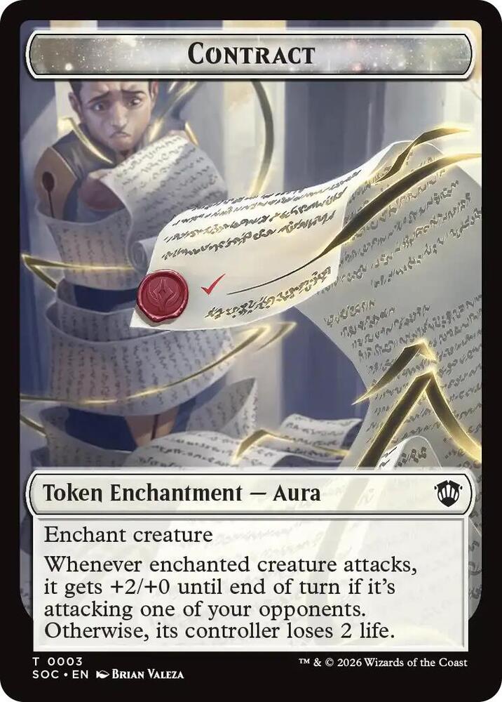 Contract Copy Double Sided Token 3 // 1 (Commander: Secrets of Strixhaven)  | Good Games Modbury
