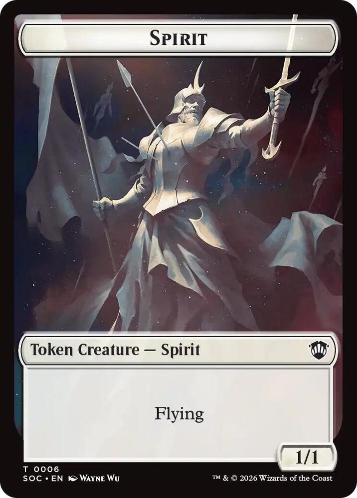 Spirit 0006 Illusion Double Sided Token 6 // 7 (Commander: Secrets of Strixhaven)  | Good Games Modbury