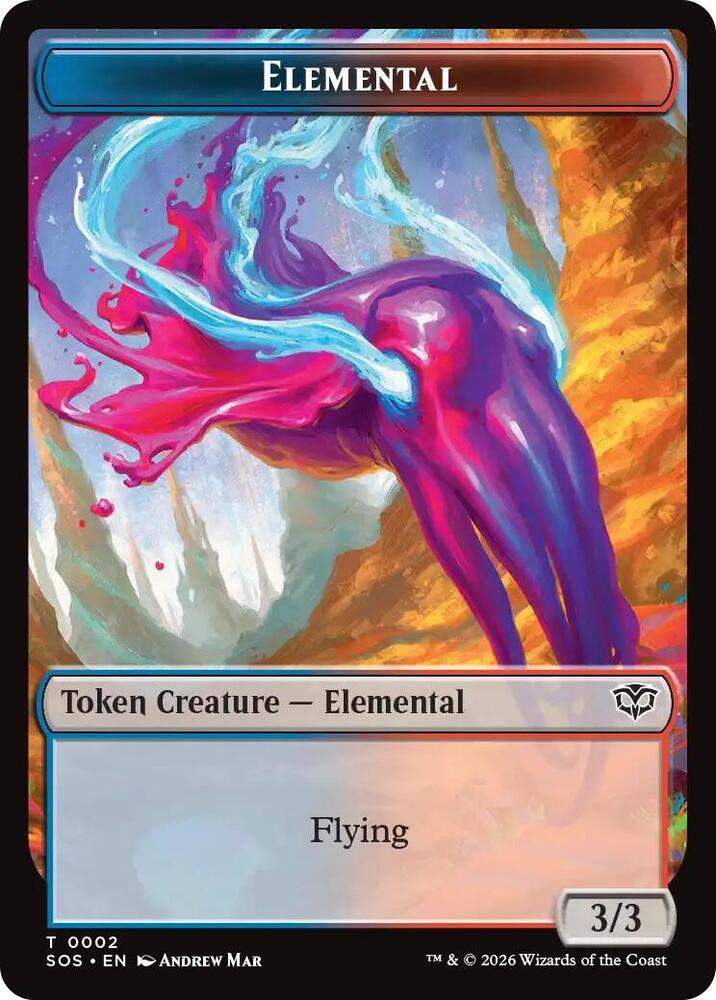 Elemental 0002 Treasure Double Sided Token 2 // 12 (Secrets of Strixhaven)  | Good Games Modbury