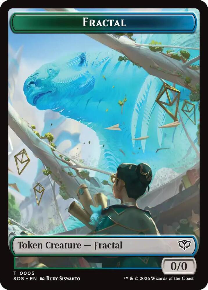 Fractal 0005 Spirit 0011 Double Sided Token 5 // 11 (Secrets of Strixhaven)  | Good Games Modbury