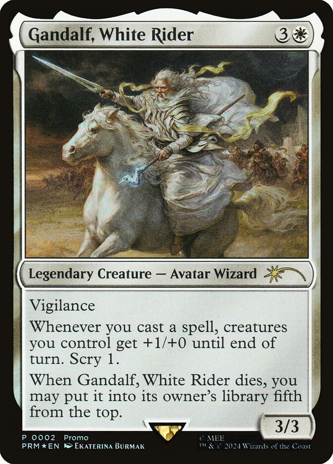 Gandalf, White Rider 2/4 (Unique and Miscellaneous Promos)  - Foil | Good Games Modbury
