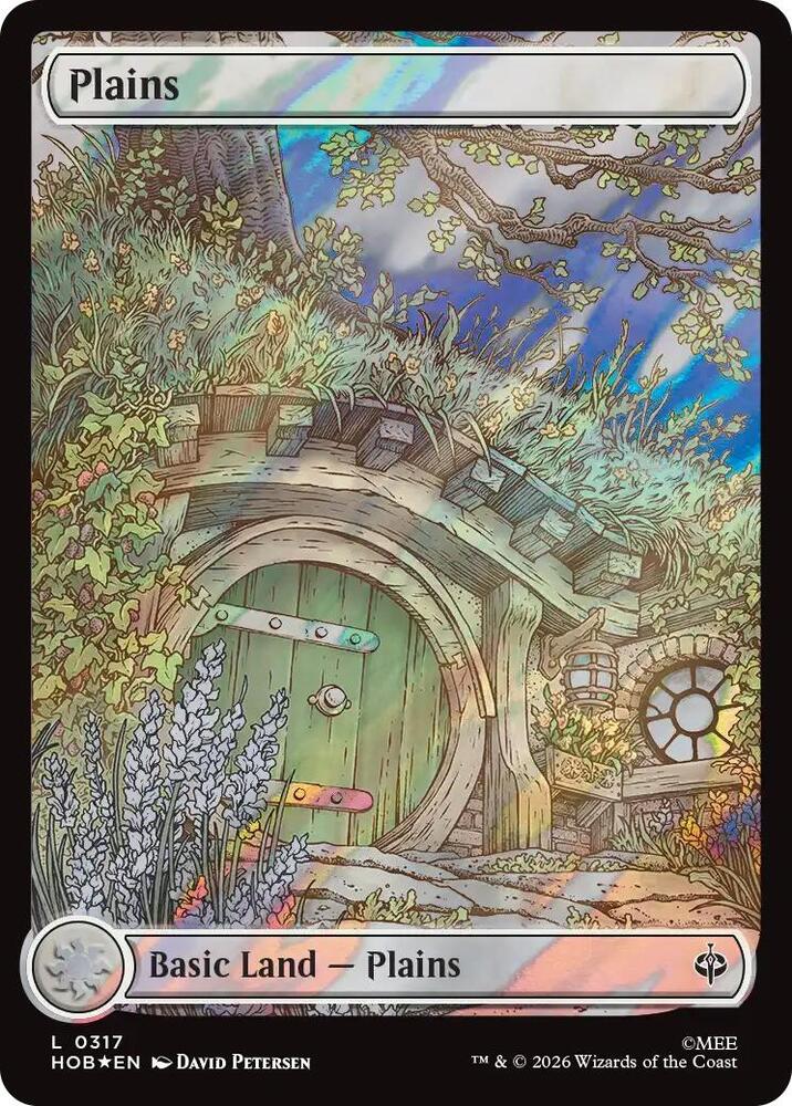 Plains 317 (The Hobbit)  - Full Art Surge Foil | Good Games Modbury