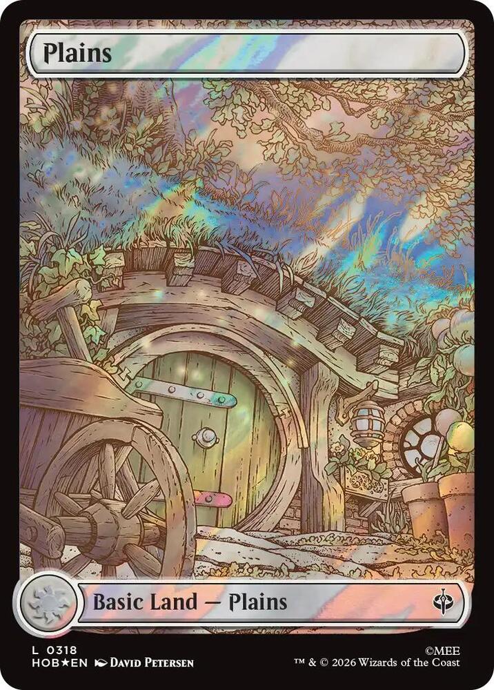 Plains 318 (The Hobbit)  - Full Art Surge Foil | Good Games Modbury