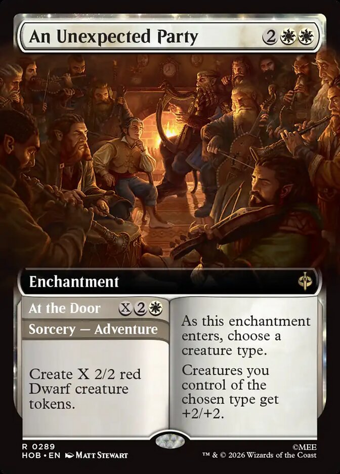 An Unexpected Party // At the Door 289 (The Hobbit)  - Extended Art Foil | Good Games Modbury