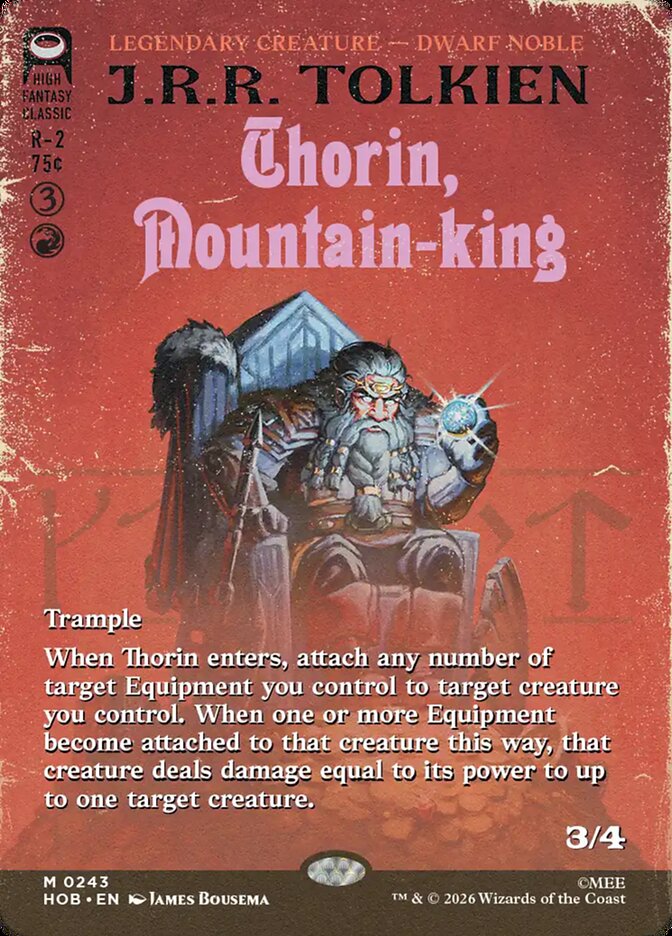 Thorin, Mountain-king 243 (The Hobbit)  - Borderless Foil | Good Games Modbury